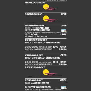 WEEKAGENDA CULTUUR VITRINE